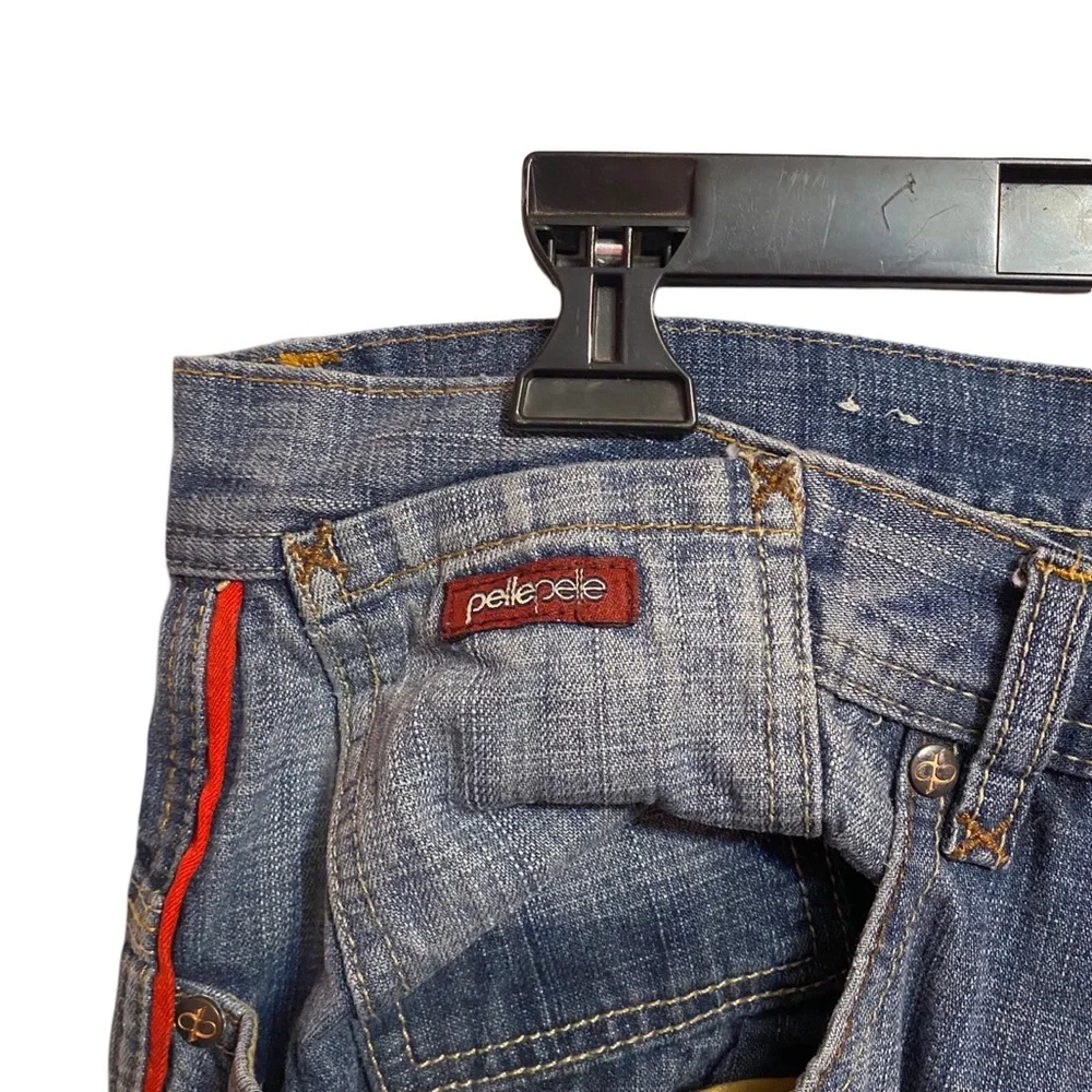Pelle Pelle Jeans Mens 40x34 Vintage Y2K Baggy Hip Hop‎ Blue Denim